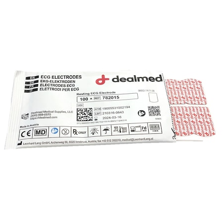 Dealmed Electrode Tab Adult 21 X 34 Mm, 100/Pouch, 10/Bx, 4/Cs, 4000PK 782015